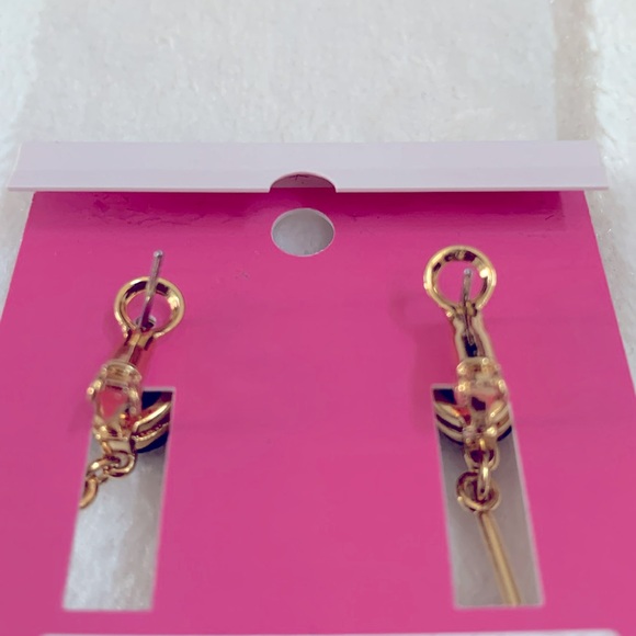 Kate Spade New York Blooming Brilliant Crystal Blue Flower Drop  Earrings - Picture 5 of 8